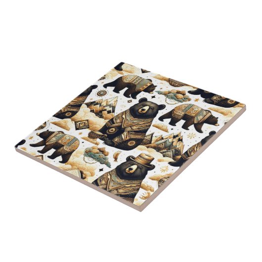 Cute Beer Pattern Tegeltje (Zijkant)