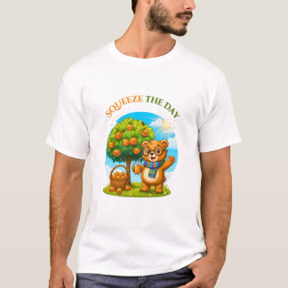 Cute Beer & Sinaasappelboom - Knijp De Dag Illustr T-shirt