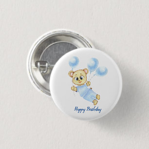 Cute Beer Theme Boy's Birthday Party Ronde Button 3,2 Cm