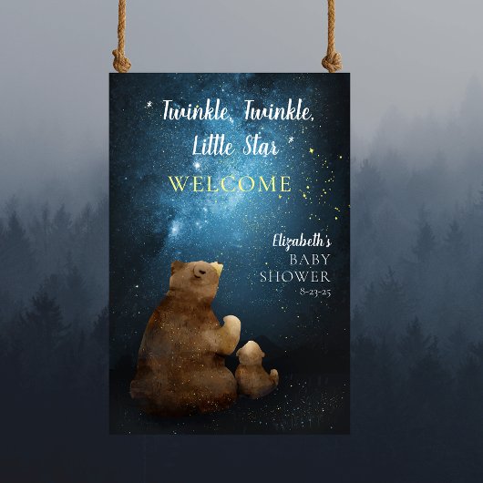 Cute Beer Twinkle Little Star Welkom Poster