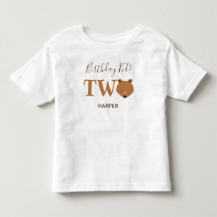Cute Beer Two Name Second 2e Birthday Kinder Shirts