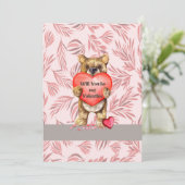 Cute Beer Valentijn Kaart voor kinderen (Staand voorkant)