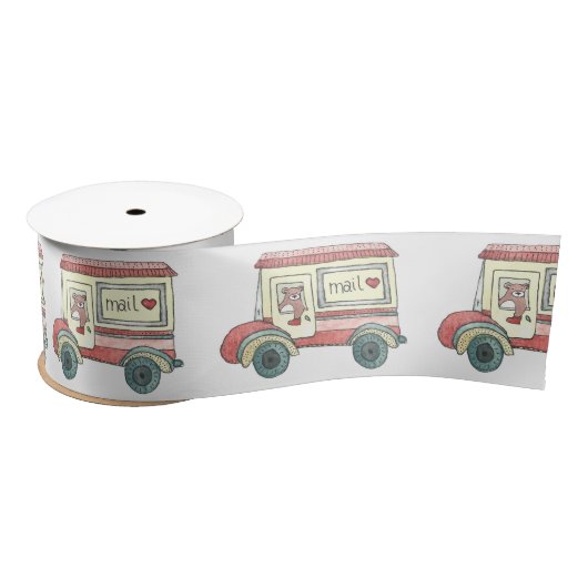 Cute Beer Valentijn Mail Truck Waterverf Lint (Spoel)