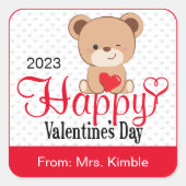 Cute Beer Valentijnsdag Gift Sticker & Labels (Voorkant)