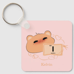 Cute Beer Verliefd "I" Personaliseer Sleutelhanger