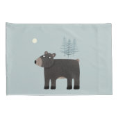 Cute Beer Woodland Kussensloop (Achterkant-Rechts)