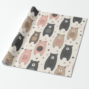 Cute Beer - Zachte Pastel Bos (1) Cadeaupapier