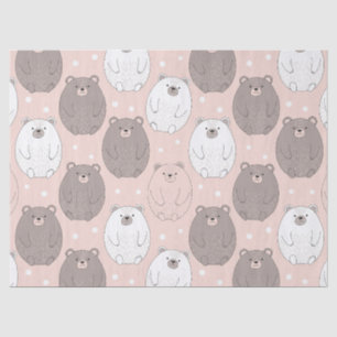 Cute Beer - Zachte Pastel Bos (2) Tissuepapier
