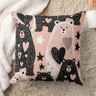 Cute Beer - Zachte Pastel Woud (4) Kussen