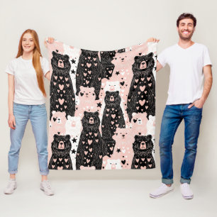 Cute Beer - Zachte Pastel Woud (5) Fleece Deken