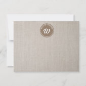 Cute Beerpatroon Initiële Monogram Notitiekaartje (Voorkant)