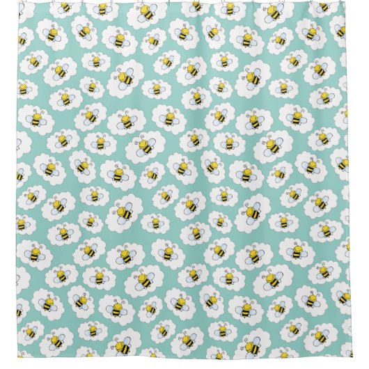 Cute Bees rideau de douche Motif (Devant)