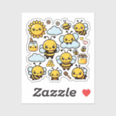 Cute bees  sticker (Vel)