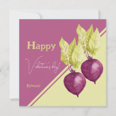 Cute Beet in Love Waterverf Handgeschilderd (Voorkant)