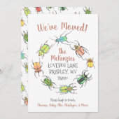 Cute Beetles Moving Aankondiging (Voorkant / Achterkant)