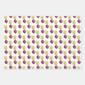Cute Beets Lemon en Carrots Waterverf Pattern Inpakpapier Vel (Voorkant 2)