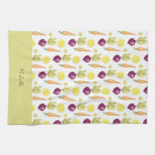 Cute Beets Lemon en Carrots Waterverf Pattern Theedoek (Horizontaal)