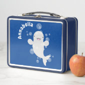 Cute beluga whale belbles cartoon afbeelding (In situ)