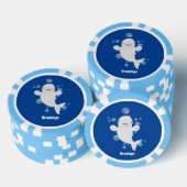 Cute beluga whale belbles cartoon afbeelding poker chips (Opstapeling)