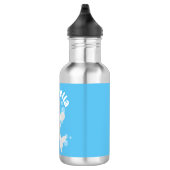 Cute beluga whale belbles cartoon afbeelding waterfles  (Rechts)