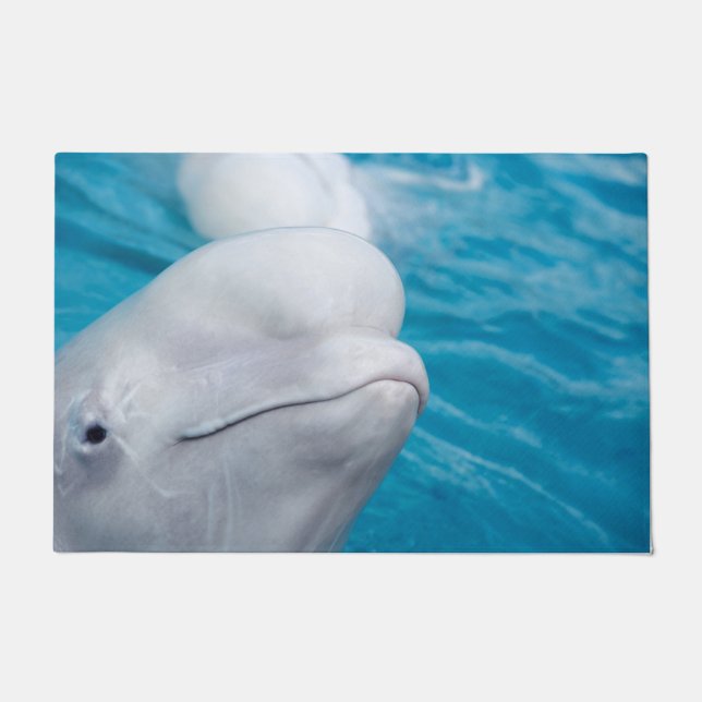 Cute Beluga Whale Zee Animal Deurmat (Voorkant)