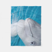 Cute Beluga Whale Zee Animal Fleece Deken (Voorkant)