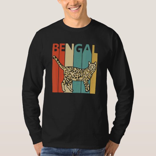 Cute Bengal Cat T-shirt (Voorkant)