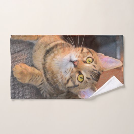 Cute Bengal Kitten (Serviette à main)