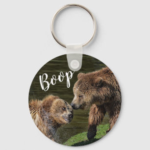 Cute Beren Funny Boop Foto Sleutelhanger