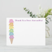 Cute Beren Ice Cream-flatpanel - Hartelijk dank Bedankkaart (Staand voorkant)