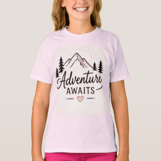Cute berg natuur explorer outfit voor kinderen t-shirt