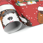 Cute Bernedole Mountain Dog Red Cadeaupapier (Rol Hoek)
