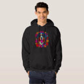 Cute Bernese Mountain Dog Flowers Hoodie (Voorkant volledig)