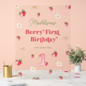 Cute Berry First Birthday Girls Strawberry Welcome (Mariage)