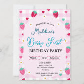 Cute Berry First  invitation  (Devant)