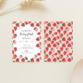 Cute Berry Première Invitation d'anniversaire