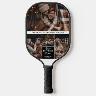Cute Best 'BoyVriend', ooit 4 Foto Collage Pickleball Paddle