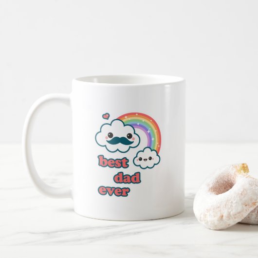Cute Best Cloud Dad Koffiemok (Met donut)