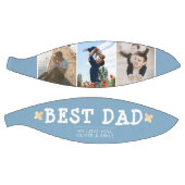 Cute Best Dad Blue 3 Photo Collage Keepslag Basketbal (Panelen)