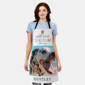 Cute Best Dog Mam Foto Schort (Gedragen)