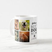 Cute Best Dog Mom Photo Collage Café Mug (Devant gauche)