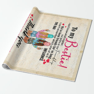 Cute Best Friend Gift, Funny Friendship Day Gifts Cadeaupapier