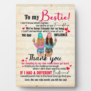 Cute Best Friend Gift, Funny Friendship Day Gifts Fotoplaat
