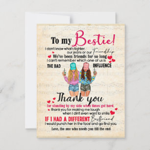 Cute Best Friend Gift, Funny Friendship Day Gifts Kaart