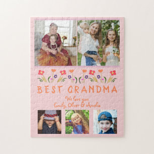 Cute Best Grandma Flowers Floral Family Foto Legpuzzel