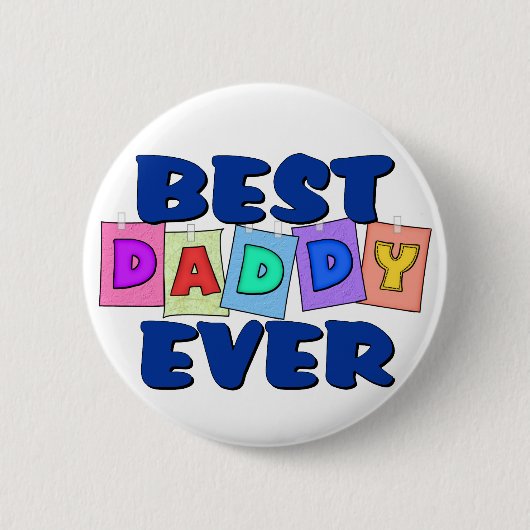 Cute Best Papa EVER Ronde Button 5,7 Cm (Voorkant)