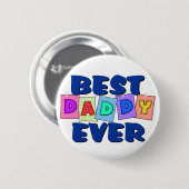 Cute Best Papa EVER Ronde Button 5,7 Cm (Voorkant /achterkant)