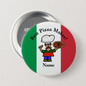 Cute Best Pizza Maker Button (Voorkant /achterkant)