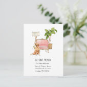 Cute "bewogen met Briefkaart van de bewegende hond (Staand voorkant)