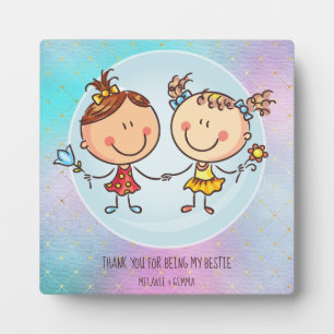 Cute BFF Besties Kawaii Gifts for Girls Friends Fotoplaat